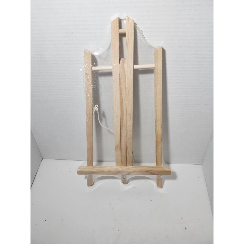 Lot Of 2- 15"×9" Art Easel Stand Tabletop Wooden Display Natural Wood